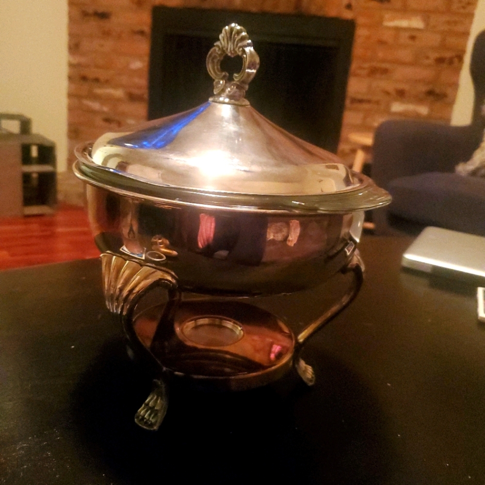 Vintage F.b. Rogers 1883 Silverplate Chafing Dish